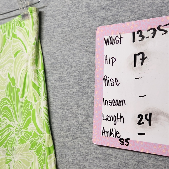 Vintage 90s Y2k Roxy Lime green midi flowy Hawaiian skirt sz M surfer hipster - Picture 8 of 8